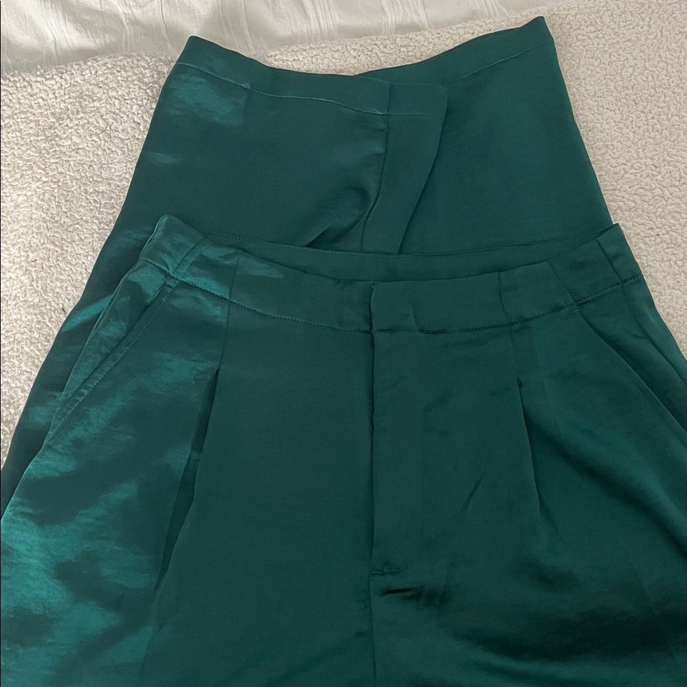 GAP Deep Green Satin Pants